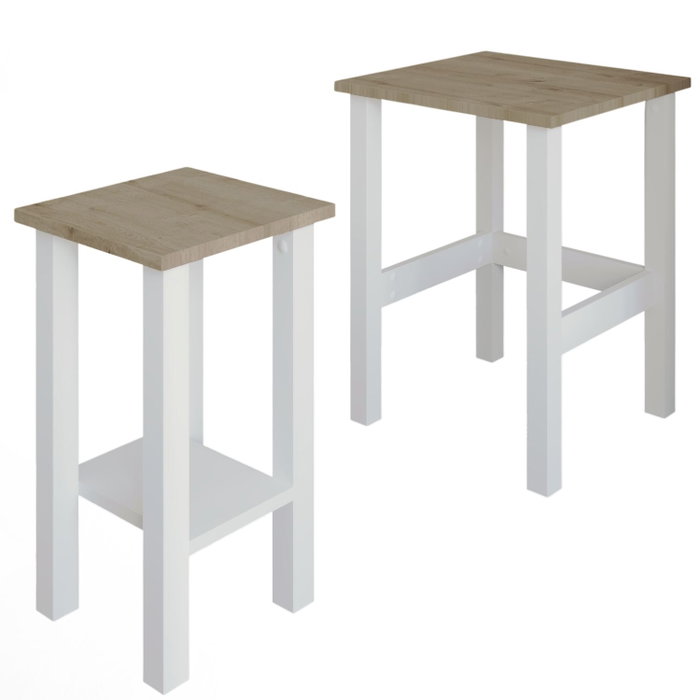 Hanah Home Gina 2 - Blanco, Roble Zafiro